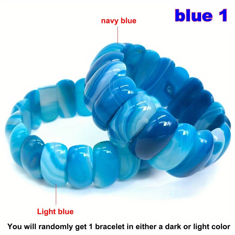 Rang-barang chiziqli Botsvona agate bejirimli taqilishi 10x25mm tabiiy agate zargarlik buyumlari kundalik kiyim uchun