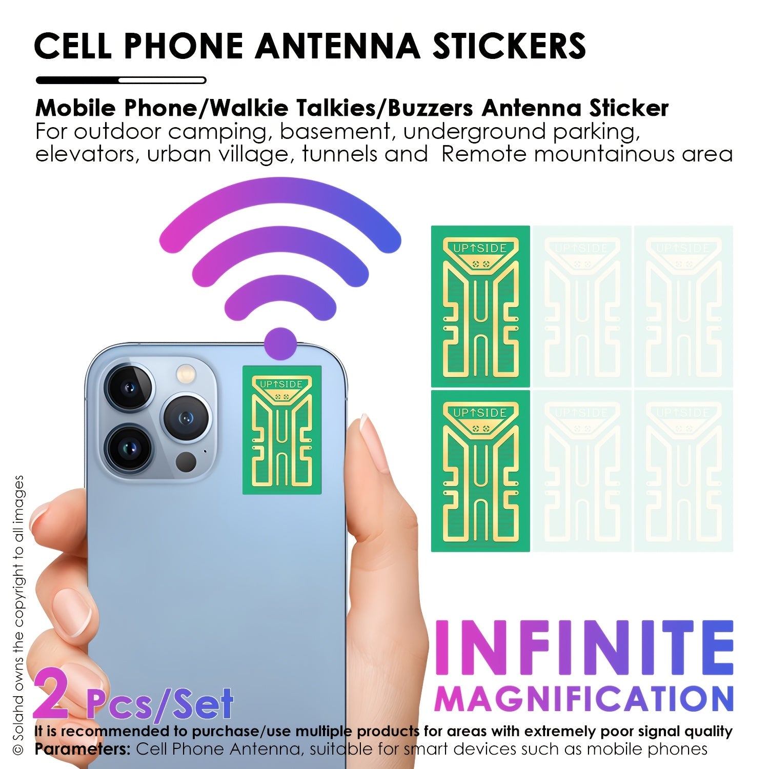 Легкие медные наклейки-антенны для портативных устройств и беспроводных гаджетов