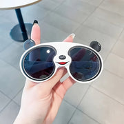 Kids' Cartoon Panda Glasses for Children with Optional Case Multi-Color Plastic Casual