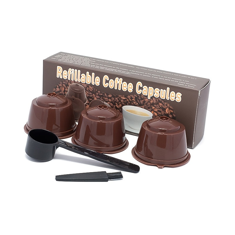 3-Pack Reusable Plastic Coffee Pods for Dolce Gusto Machines Refillable