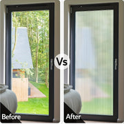 Película de ventana de vidrio esmerilado y estriado, privacidad, decorativa, vinilo 3D para baño, sala de estar, oficina