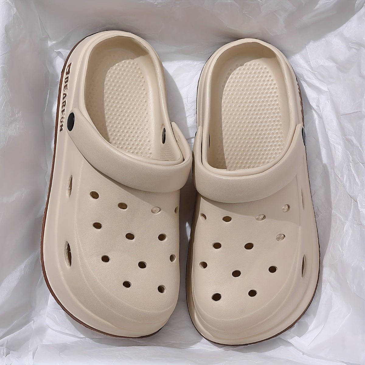 Women's White EVA Clog Sandals Lightweight Summer Beach Slippers