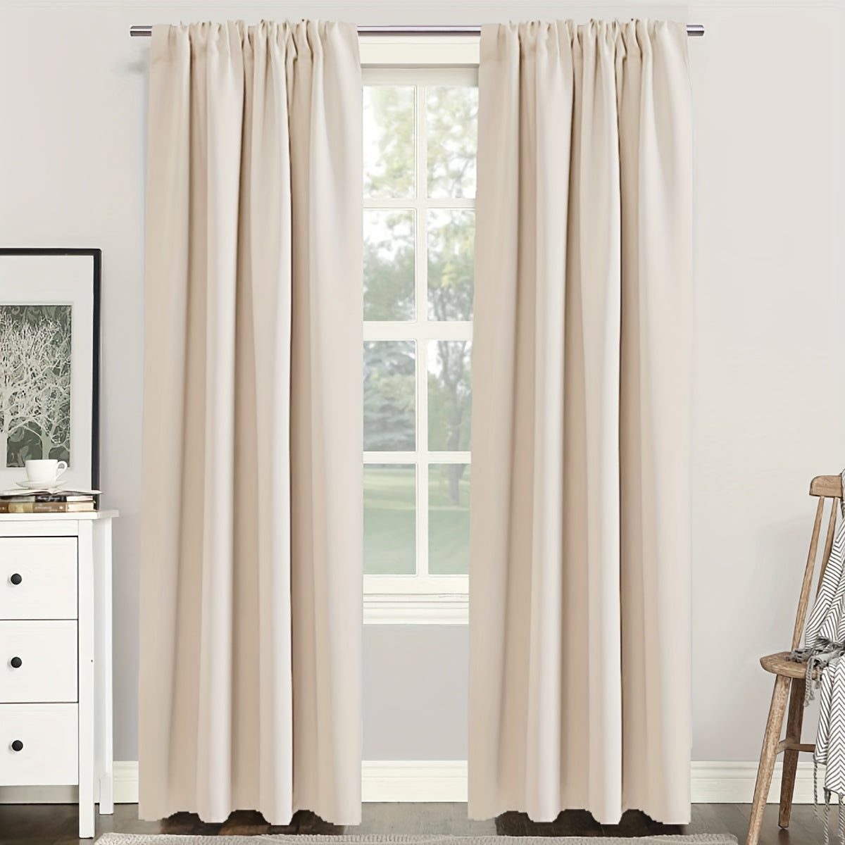Insulated Blackout Curtains for Bedroom Room Darkening Noise Reduction 1PC