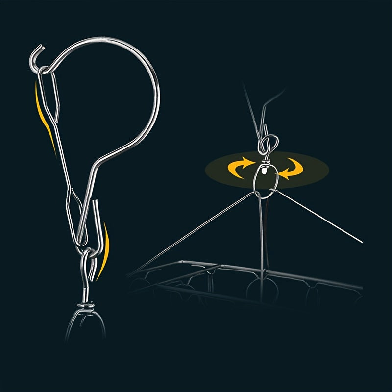 Estante para secar calcetines de acero inoxidable con 20/30/40 clips y gancho giratorio