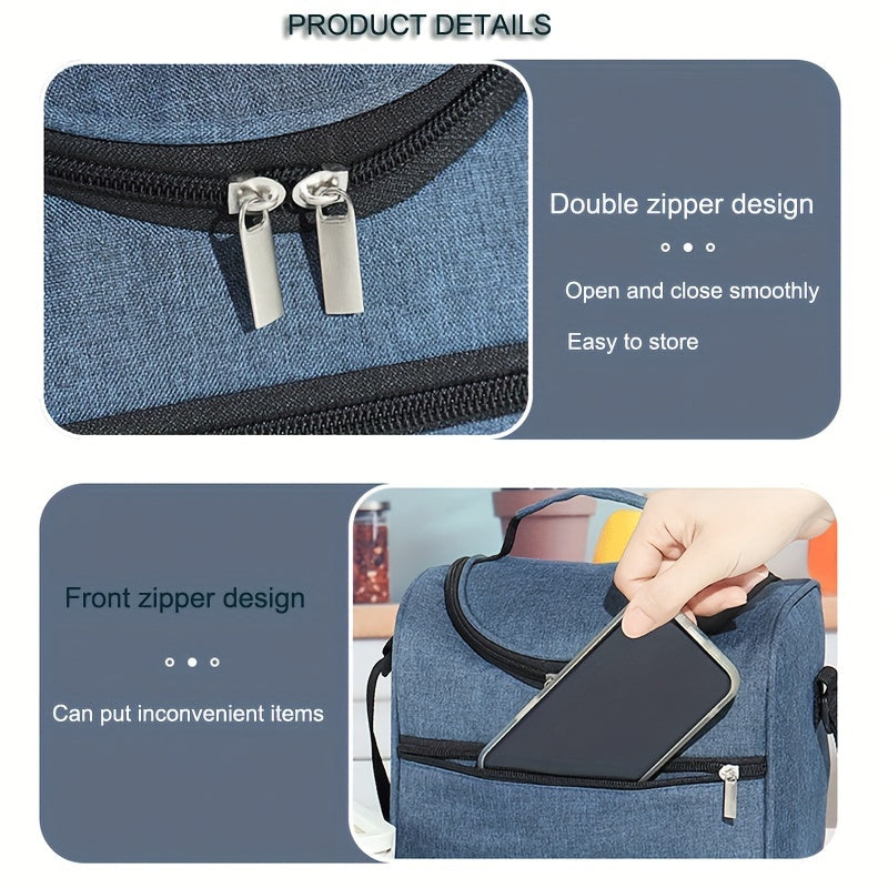 Bolsa de almuerzo con tema espacial aislada y correa ajustable de gran capacidad