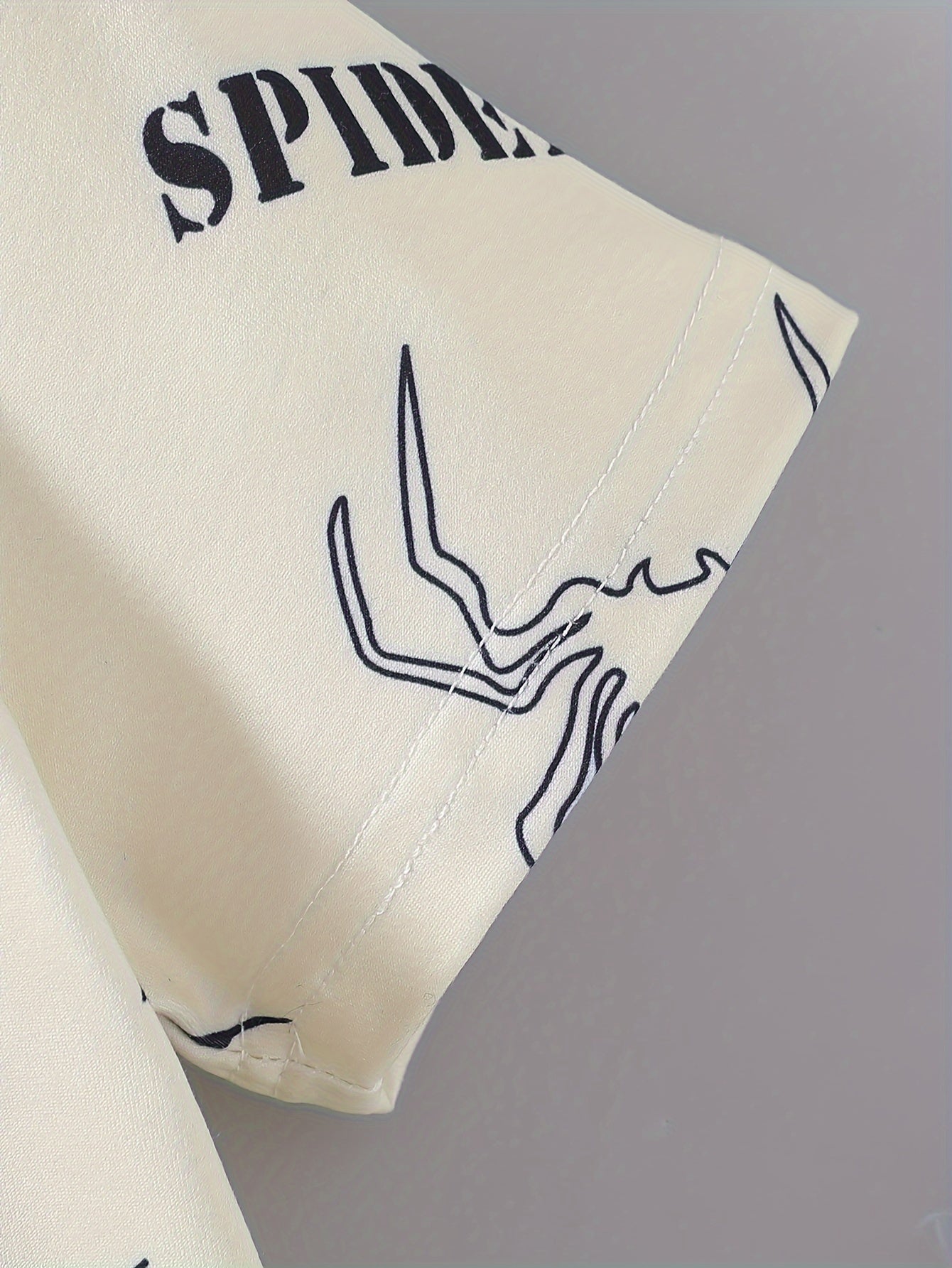 Boys Summer Spider Pattern T-Shirt and Shorts Set 95% Polyester 5% Spandex Kids Outfit