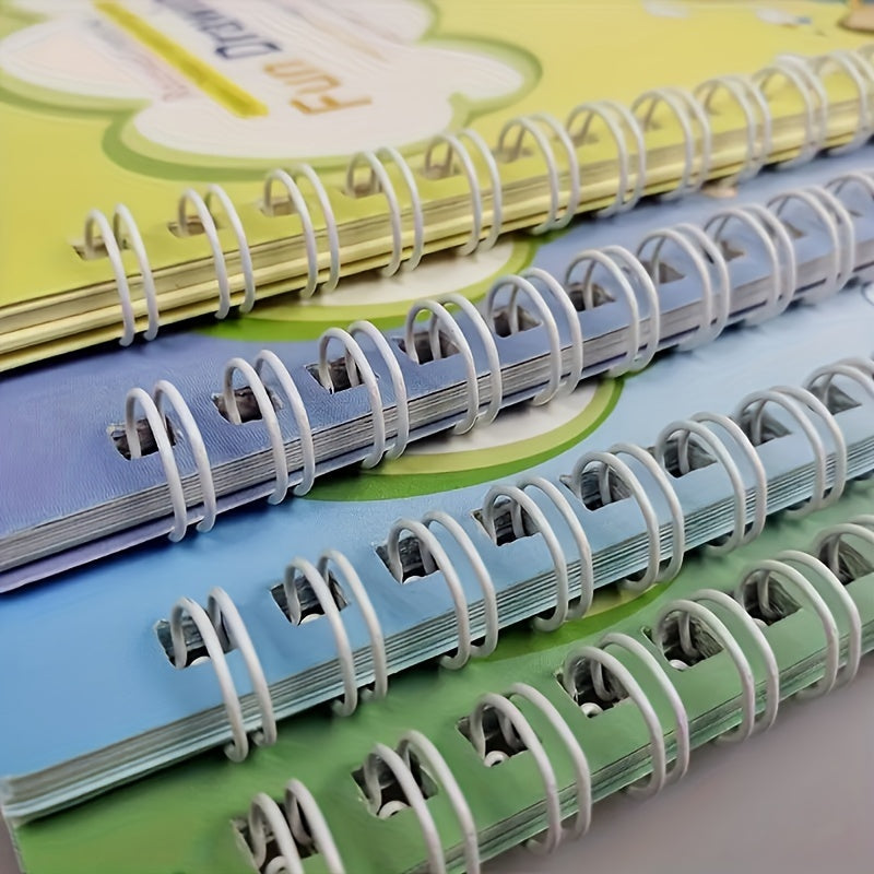 Educational Workbook Set for Young Learners Enchanted Writing Notebooks with Pen and Refills