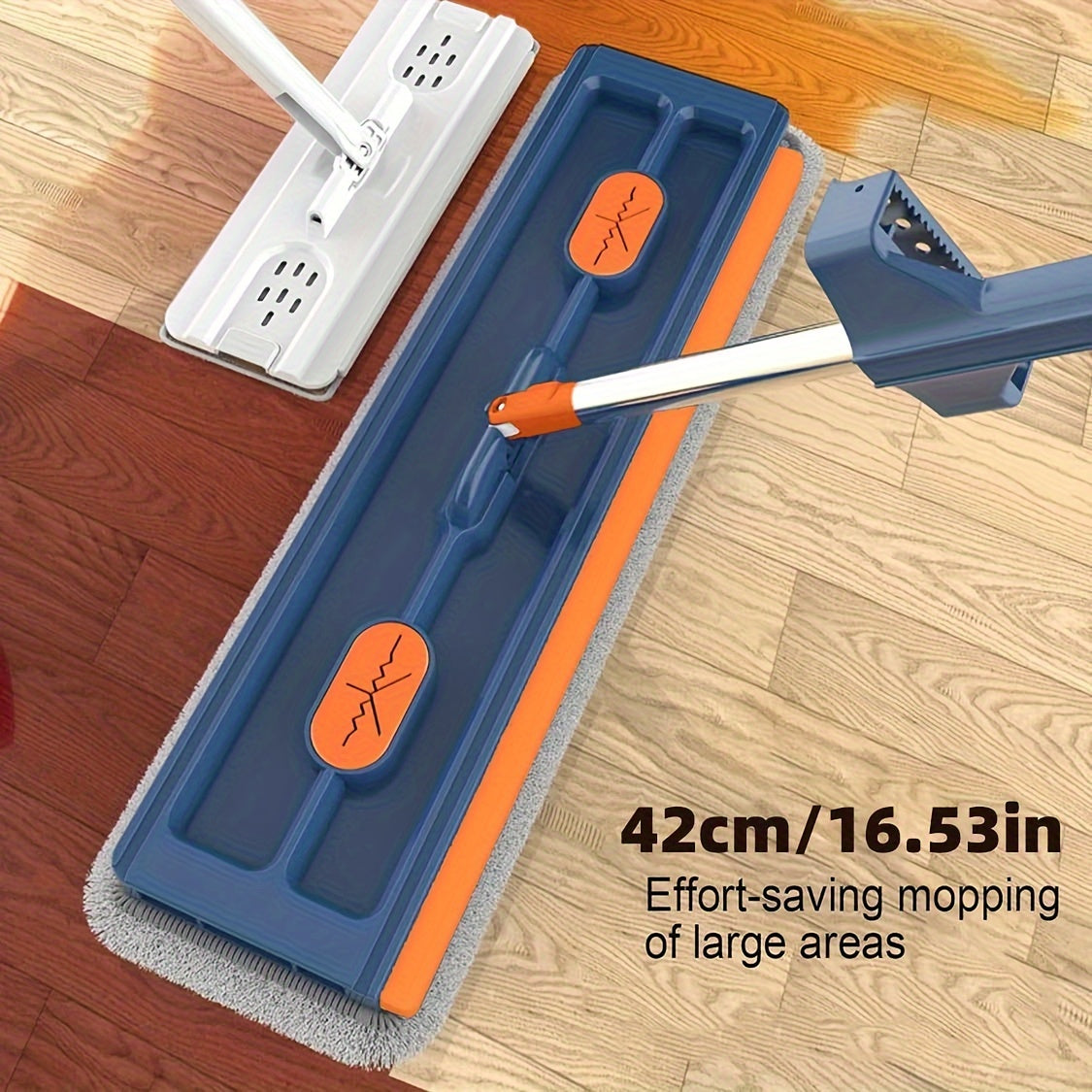 Mop and Bucket Set with Dispenser, Foldable Design, Microfiber Pads