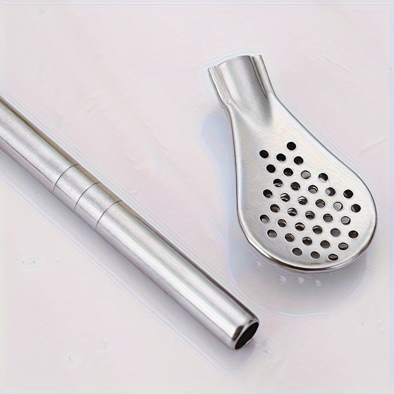 Stainless Steel ichimlik uchun idishlar to'plami, quvurlar, cho'tka va filtr aksessuarlar bilan