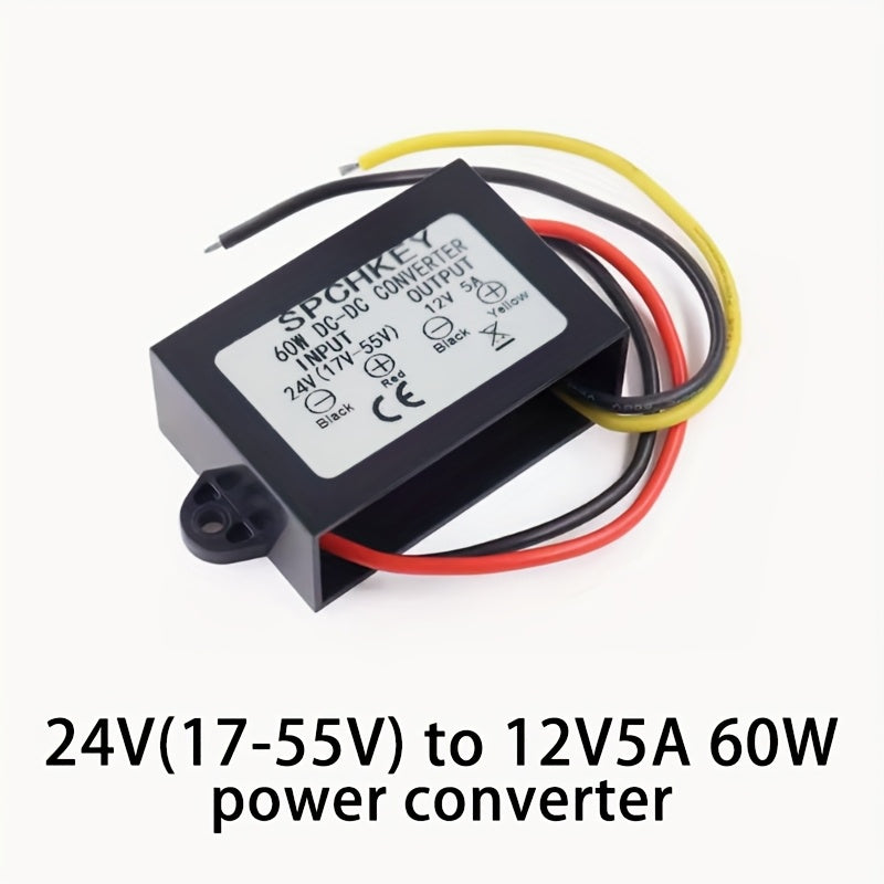 24V to 12V 5A DC-DC Power Converter Module for LED Lighting and Electronics