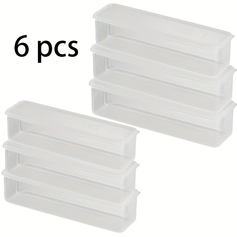 Set of 2/6 Plastic Food Storage Containers for Refrigerator, Vegetable Keeper