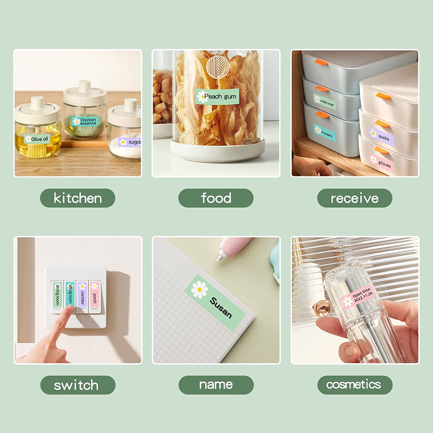 Waterproof Oil-Proof Thermal Label Roll for D11 D101 H1 Series Printers White Adhesive Label Tape