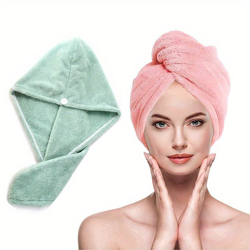 Fast-Drying Cotton Hair Towel for Curly Hair Frizz Reduction Bathroom Accessory