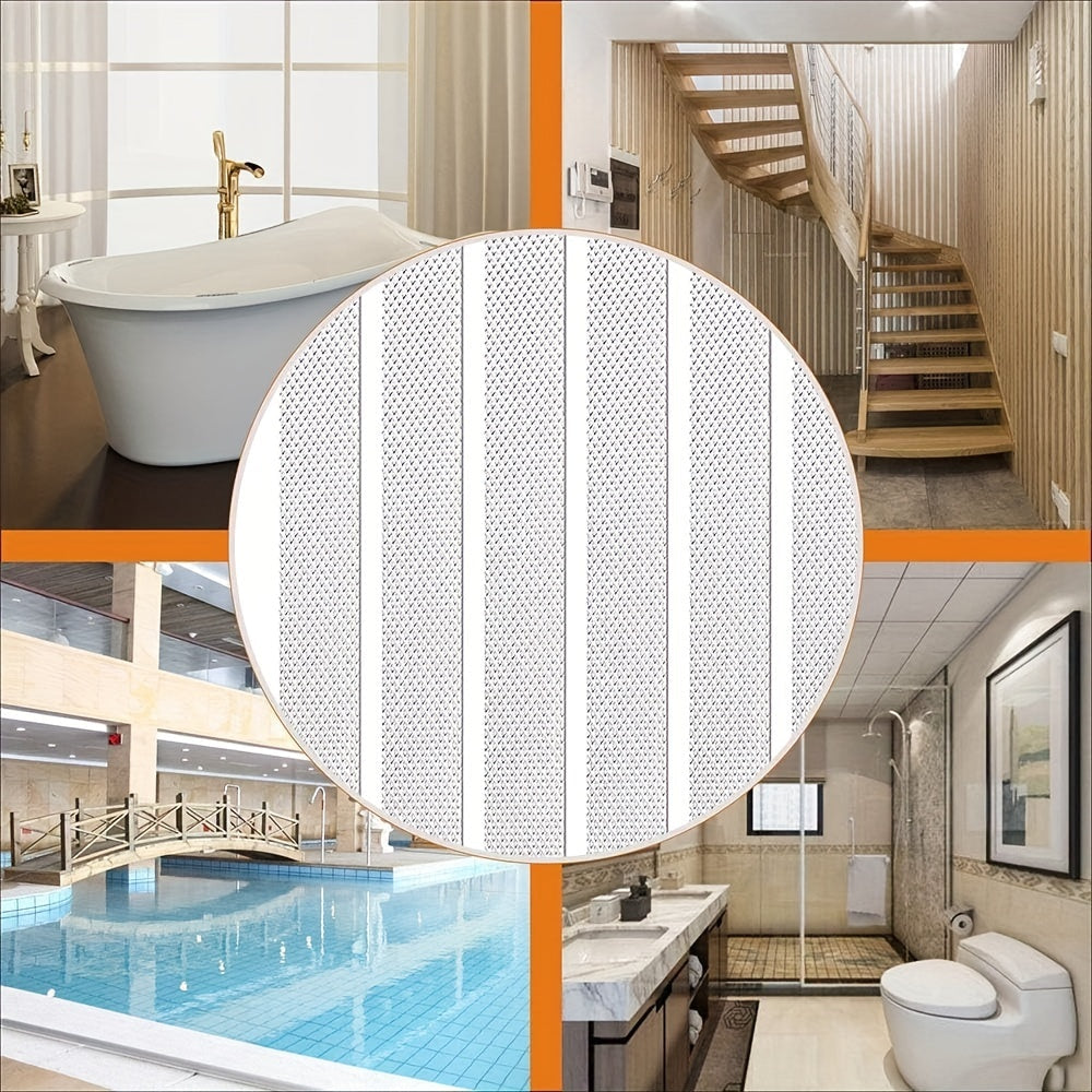 Set of 24 Non-slip Bathroom Shower Treads Bathtub Safety Strips with Adhesive