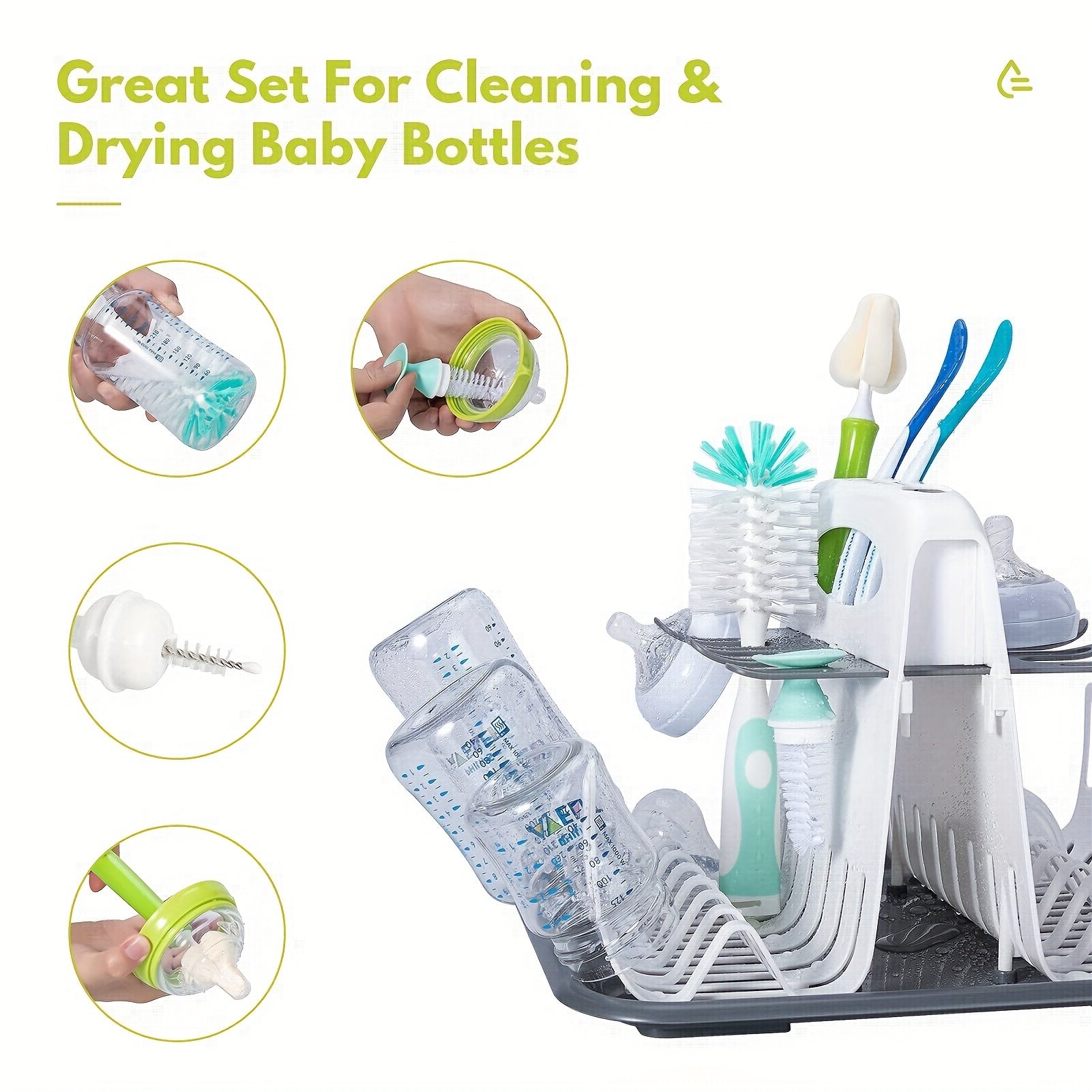 Сушилка для бутылочек, сосок, трубочек, ложек и вилок - универсальный и практичный подарок на Рождество, Хэллоуин, День благодарения, Новый год и День святого Валентина