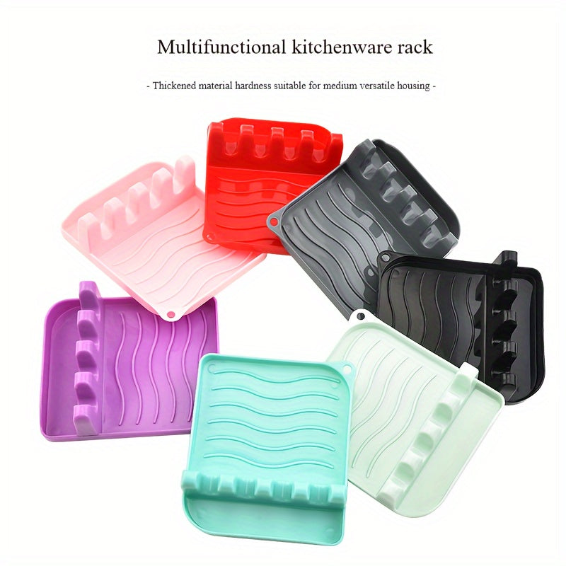 Porta utensilios de cocina con bandeja de goteo, plástico, organizador compacto para cucharas y espátulas