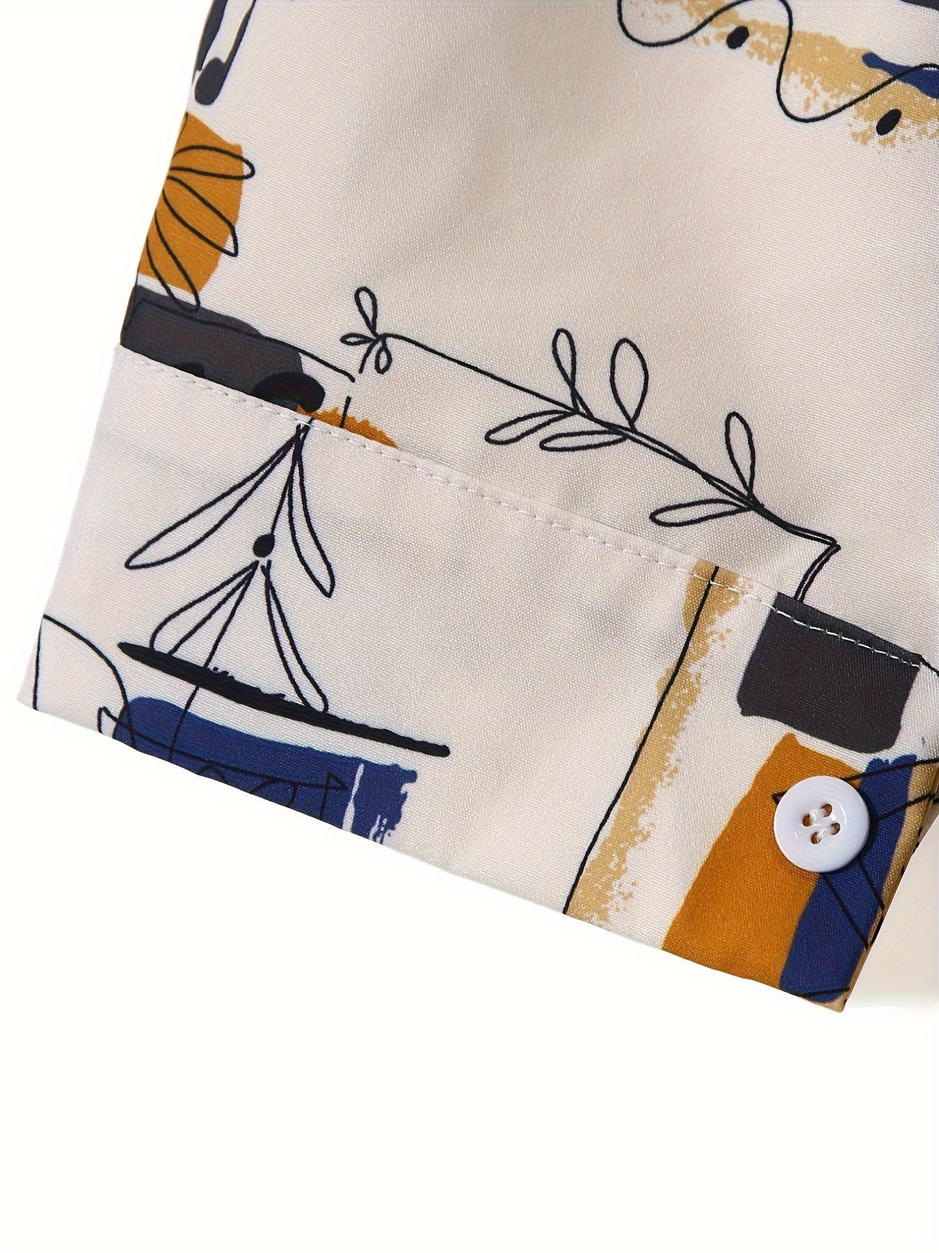 Plus Size Floral Print Long Sleeve Shirt Woven Fabric Asymmetrical Hem