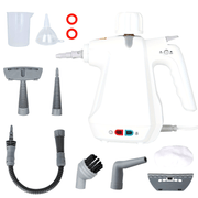 Uyda ko'p yuzalarni tozalash uchun qo'lga olinadigan bug' tozalagich, jumladan, pol, mebel, fugalar va avtomobillar.