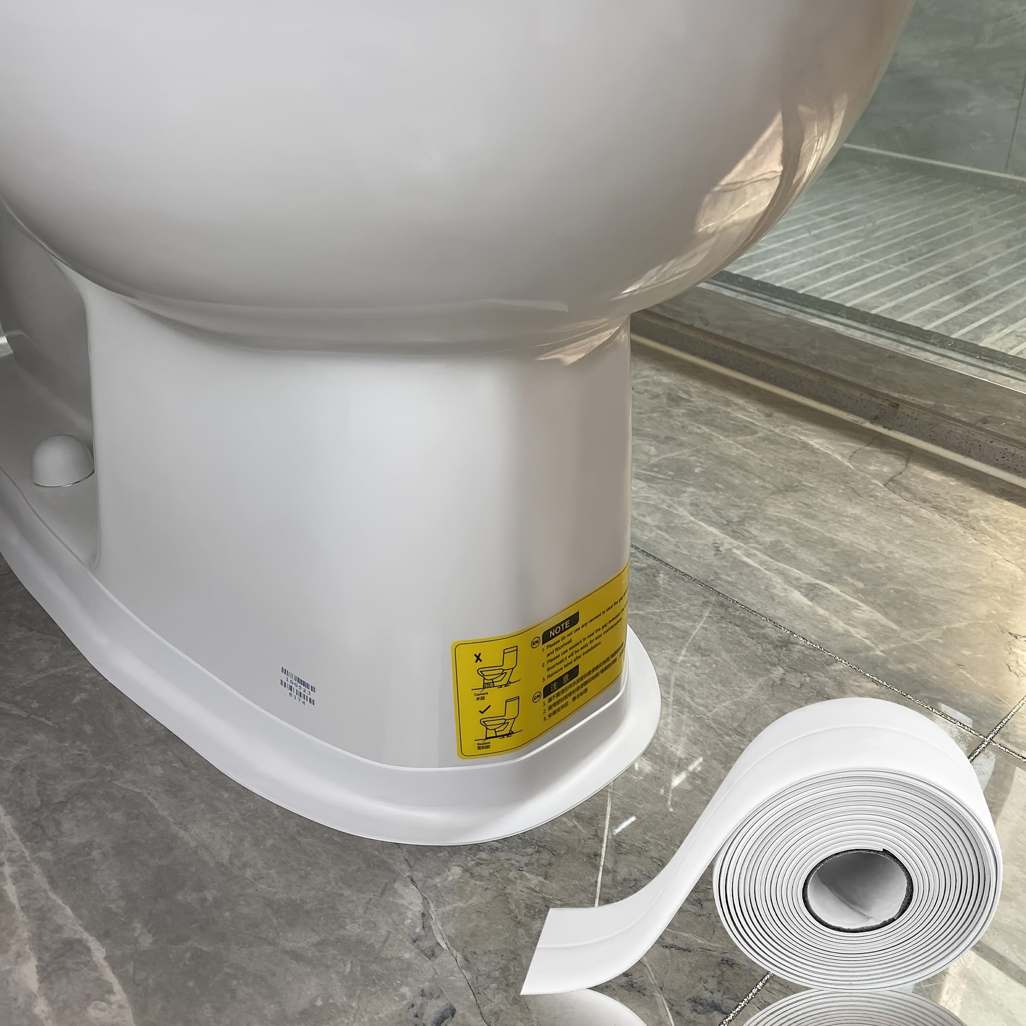 Cinta selladora impermeable blanca para baño y cocina, cinta selladora de PVC autoadhesiva