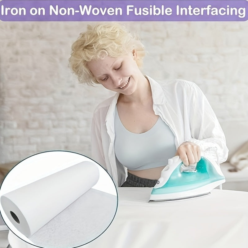 Iron-On Non-Woven Fusible Interfacing Roll for Sewing and DIY Projects