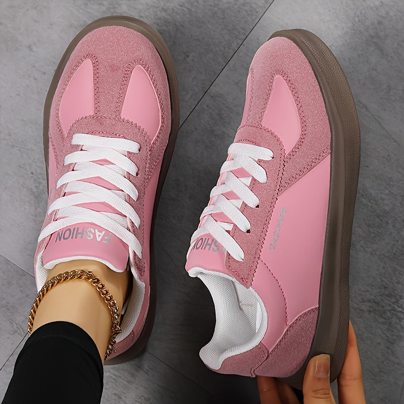 Women’s Casual Sneakers Low-Top Lace-Up Synthetic EVA Sole Comfortable Footwear