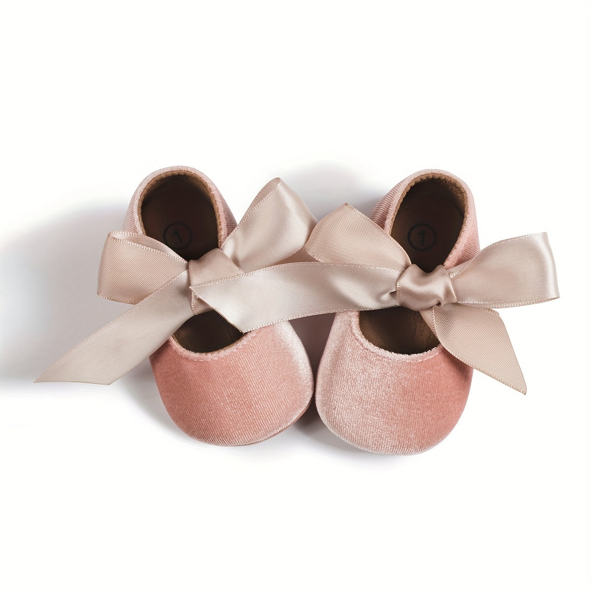 Infant Baby Girls Soft Sole Mary Jane Flats with Bowknot and Rubber Sole