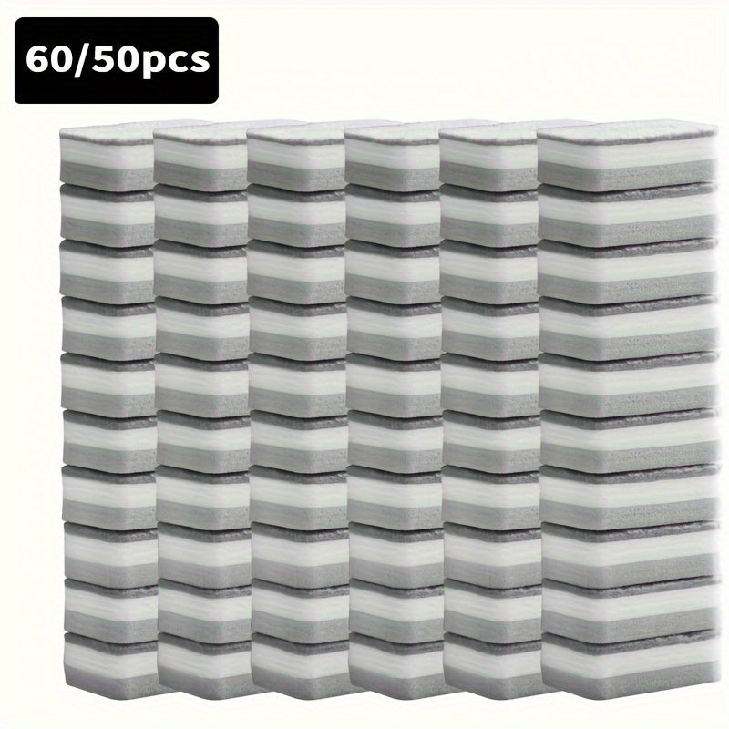 Multifunctional Cleaning Sponges with Double-Sided Scouring Pads, Durable and Non-Scratch