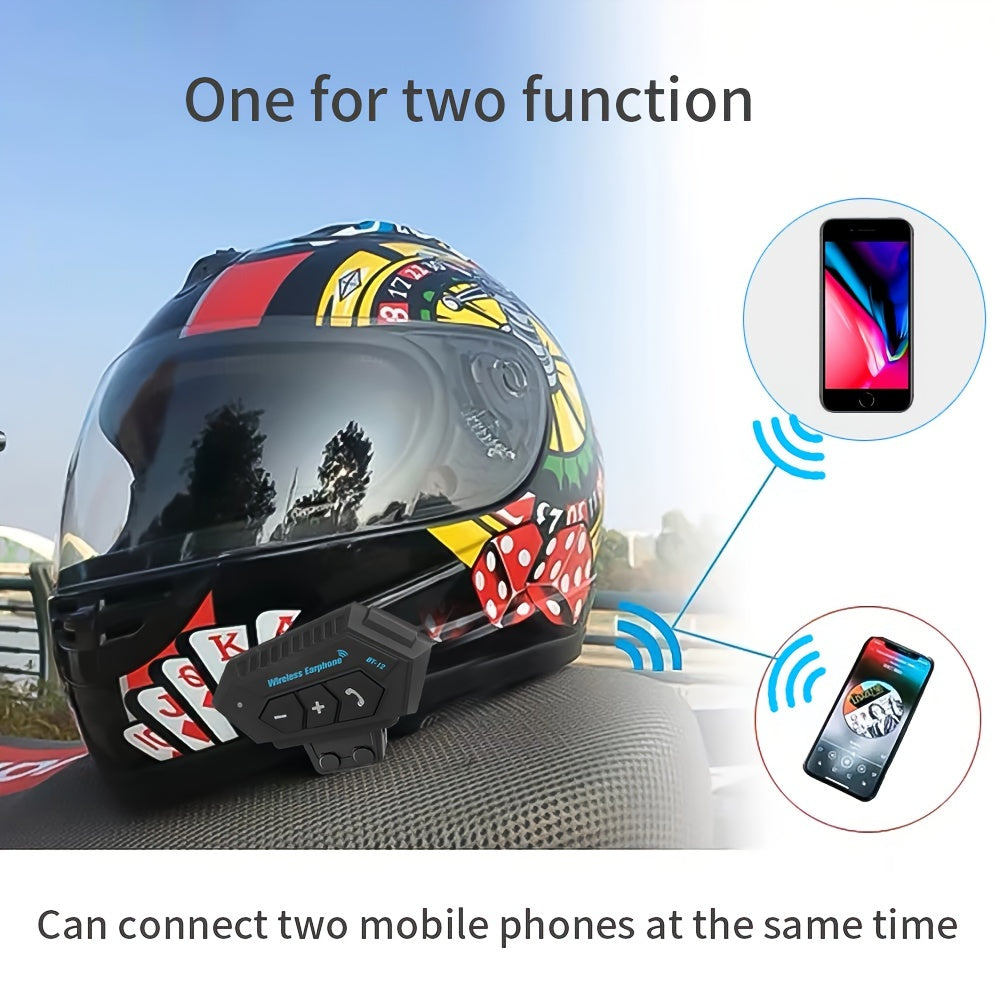 Motorcycle Helmet Headset Wireless BT Handsfree Stereo Music Speaker