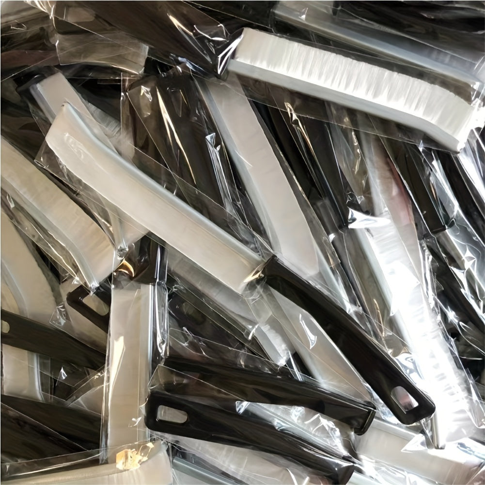 Uzun tutqichli bo'shliqni tozalash cho'tkasi, qattiq sochli, hammom va oshxona uchun, qora va oq