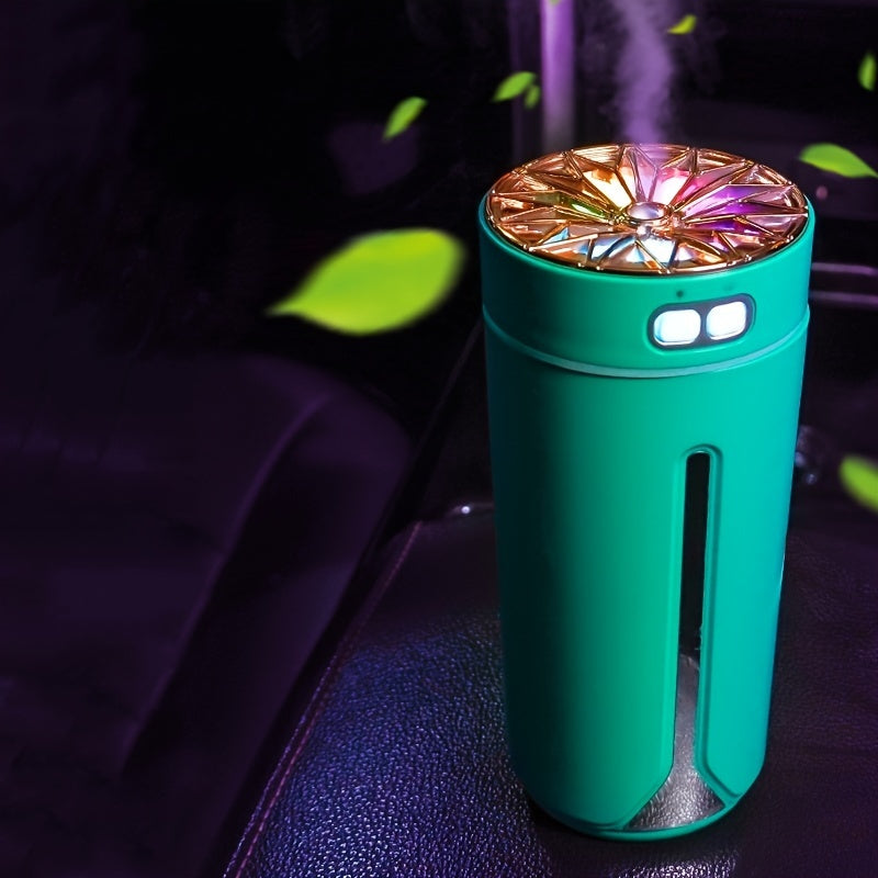 Portable Car Humidifier with Color Light and Essential Oil Diffuser for Home and Vehicle