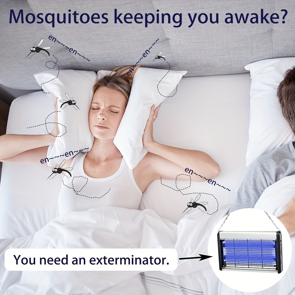 Сетевой настенный лампа-убийца насекомых с технологией синего света, идеальная для домашнего и коммерческого использования. Отлично подходит для ресторанов, гостиных, спален, кухонь и патио. Особенности