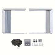 Energy-Saving Indoor Accordion Filler Curtain Set with Frame Kit 2 Pack