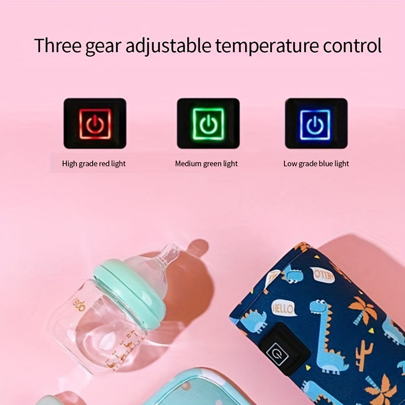 Portable Baby Bottle Warmer with USB Water Heater Insulated Travel Stroller Bag
