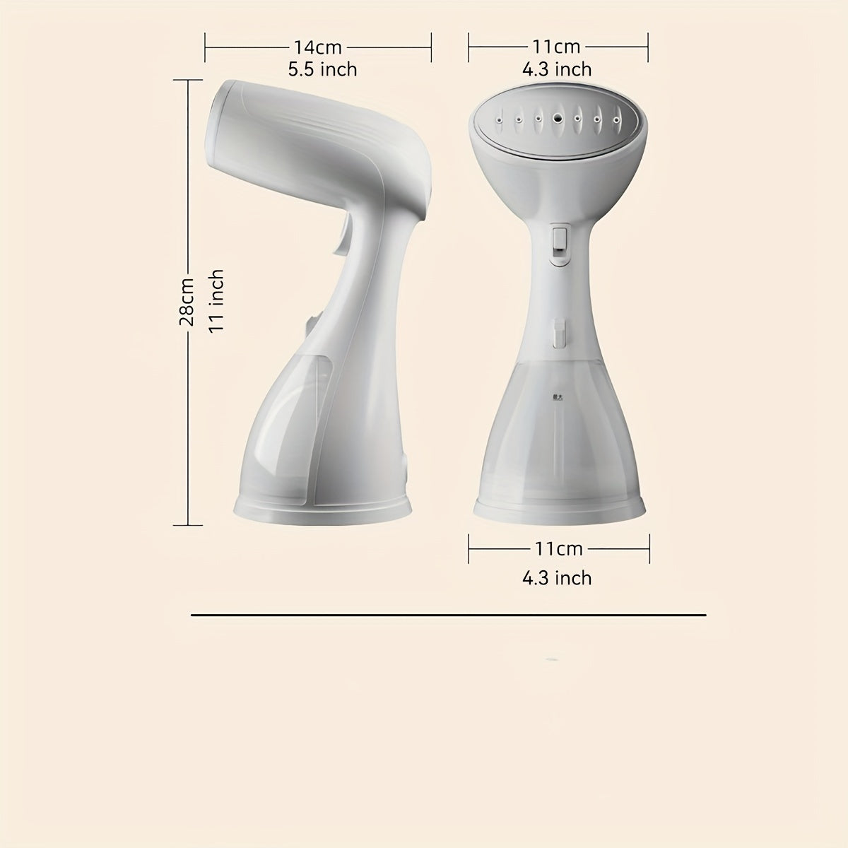 Portativ qo'l steam temir, ABS materialdan, Evropa standartidagi ulagich, 1500W quvvat, 220-240V, uyda foydalanish uchun ideal, ixcham dizayn, ulagich bilan quvvatlanadi, samarali burishlarni olib tashlash