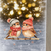 Festive Christmas Bird Window Cling Removable Reusable Decor