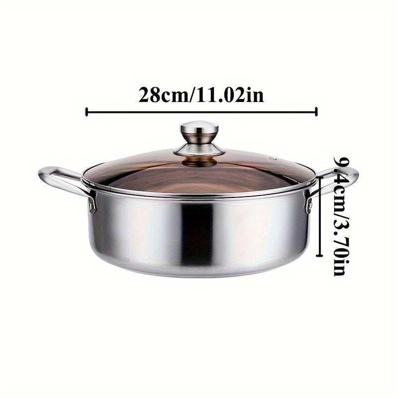 Stainless Steel Hot Pot Set Durable Extra-Thick Cooking and Soup Pots
