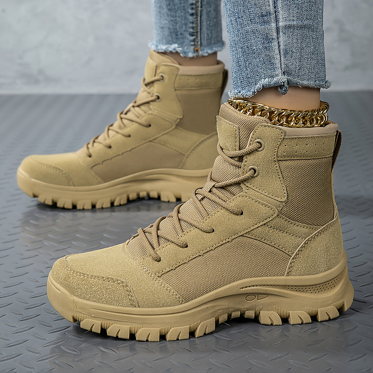 Women's Tactical Boots High-Top for Hiking Outdoor Training Breathable Lightweight