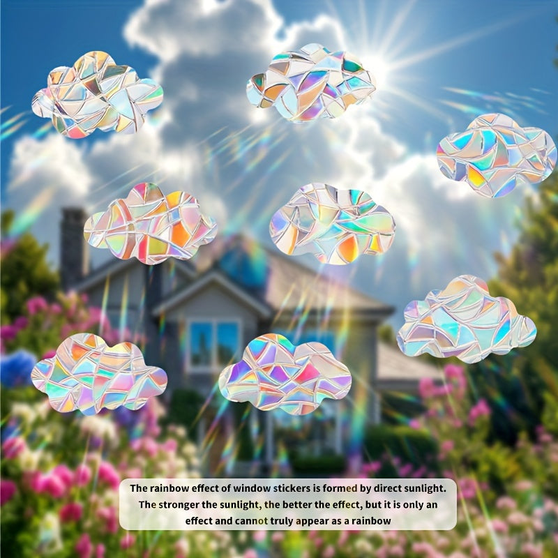 Round Glass Sun Catcher Rainbow Window Film Electrostatic PVC Sticker for Home Decor