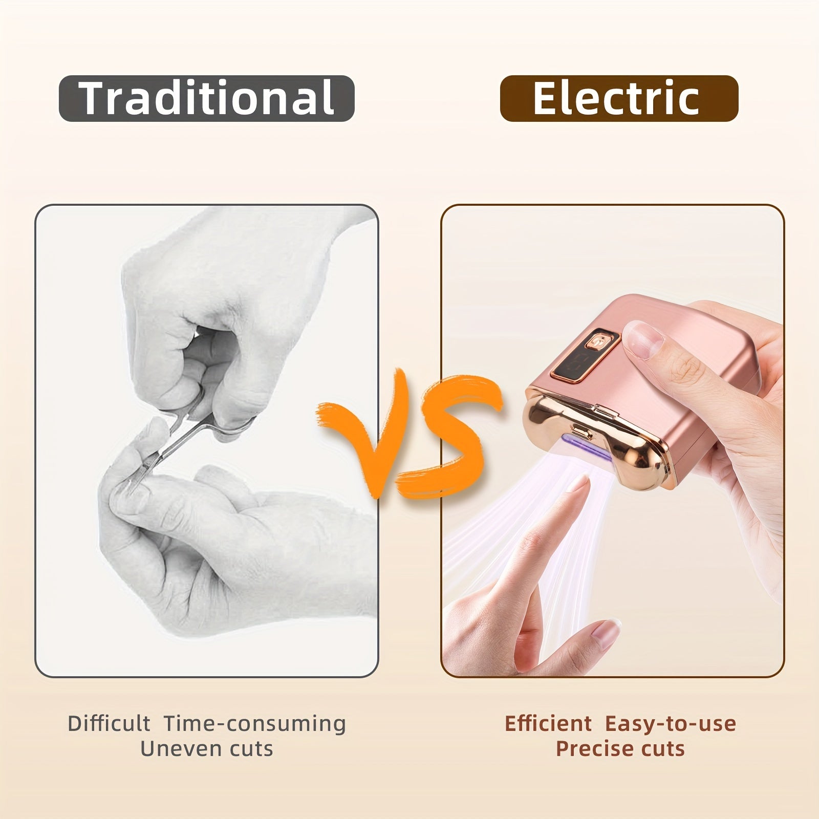 Qayta zaryadlanadigan elektr tirnoq kesgichlari xavfsizlik funksiyasi bilan - USB zaryadlash, 500mAh litiy batareyasi, erkaklar va ayollar uchun mukammal sovg'a, avtomatik, tirnoq fayli