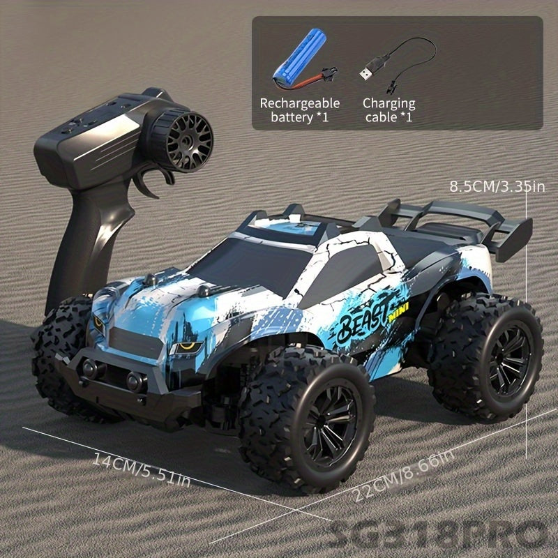 High-Speed 1:20 Scale Off-Road RC Car for Kids 8+ with 2.4G Remote Rechargeable Battery Blue Black