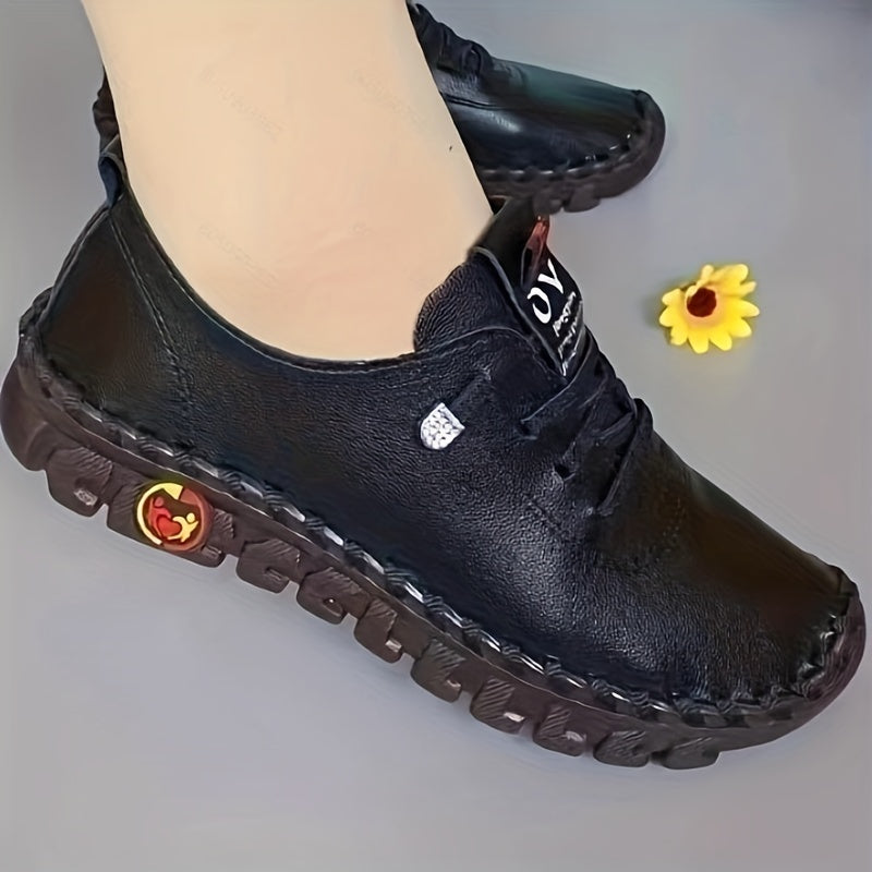 Ayollar uchun bir rangli flatform slip-on yurish poyabzali, katta o'lcham