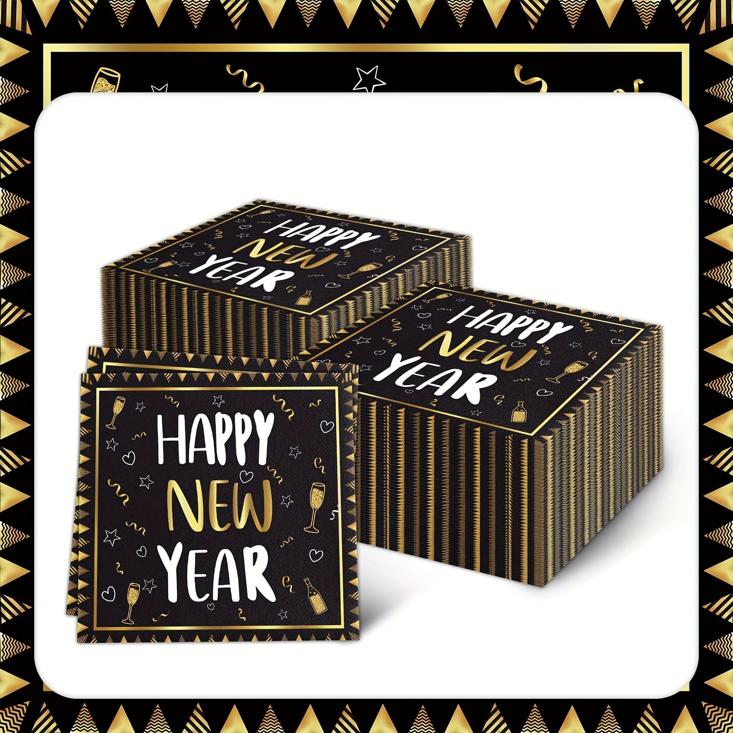 Bayram va kechalar uchun bayramlik qog'oz salfetkalar, 50 ta paket