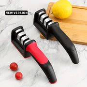 3-in-1 Manual Knife Sharpener for Kitchen, Medium Grit Metal Honing System