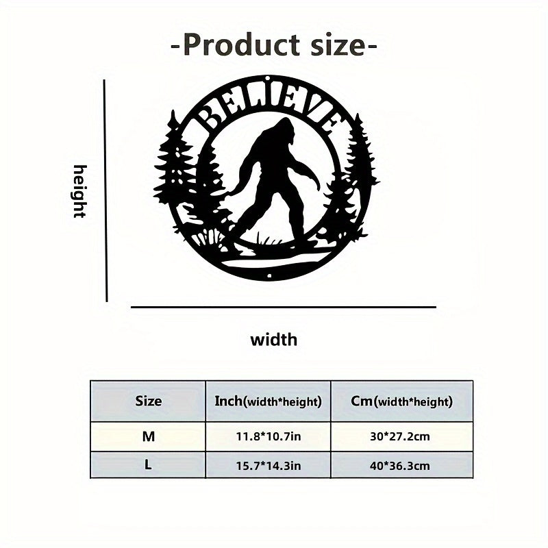 Maxsus tayyorlangan metall Bigfoot devor san'ati - shaxsiylashtirilgan o'rmon manzarasi bezaklari
