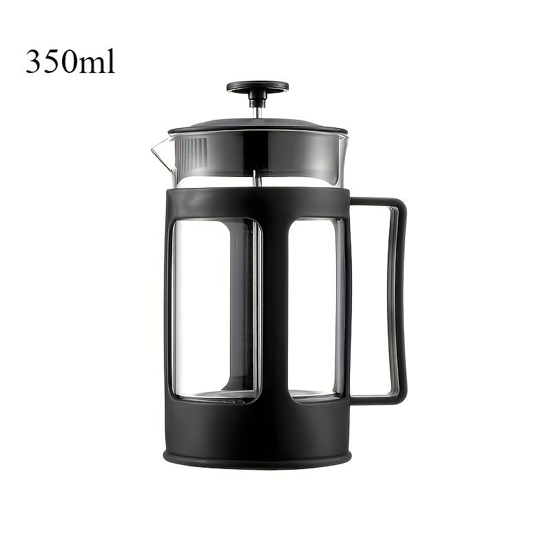 Glass French Press Coffee Maker with Stainless Steel Filter Heat-Resistant Borosilicate Glass