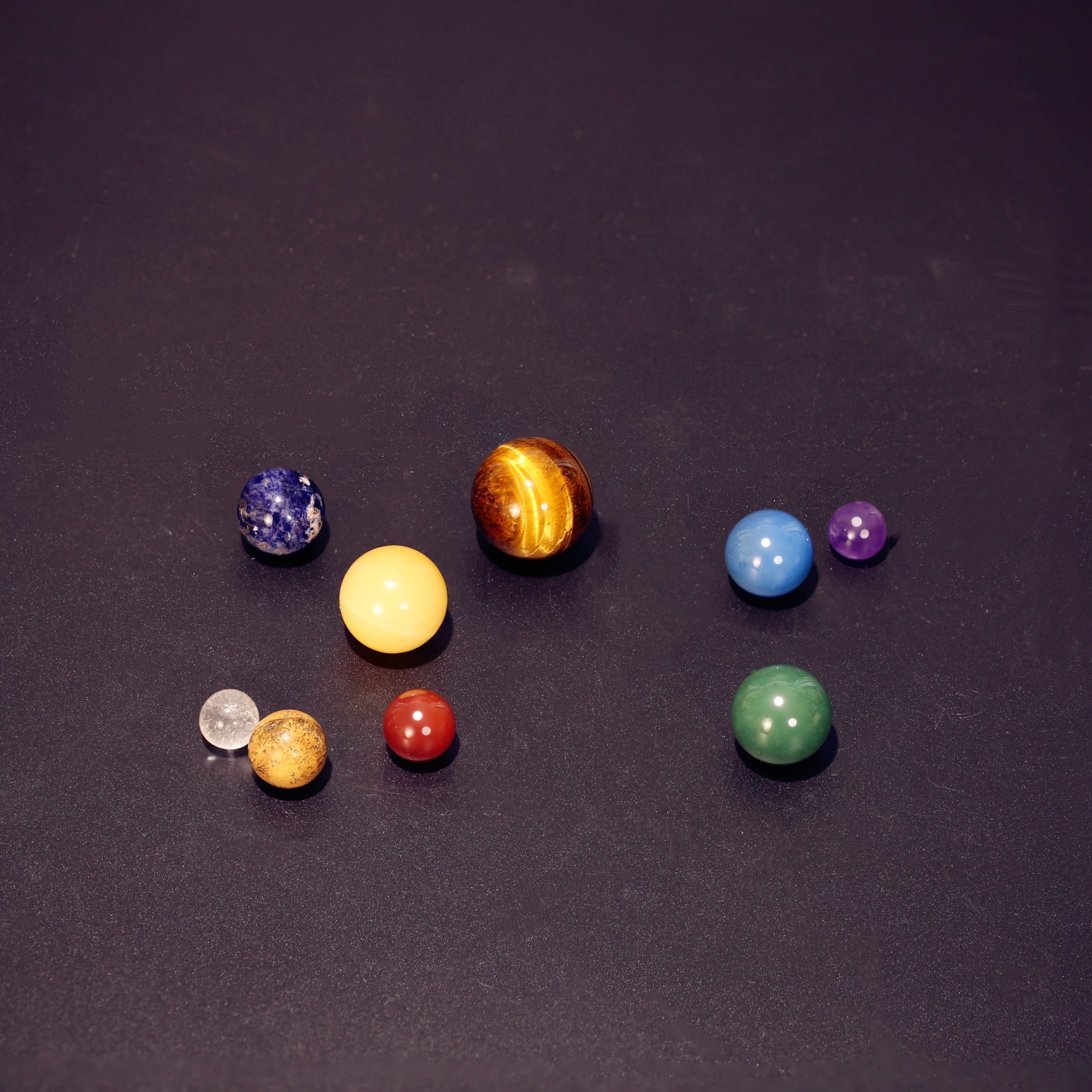 Bola de cristal de los nueve planetas, adorno de escritorio, caja de regalo, decoración para el hogar