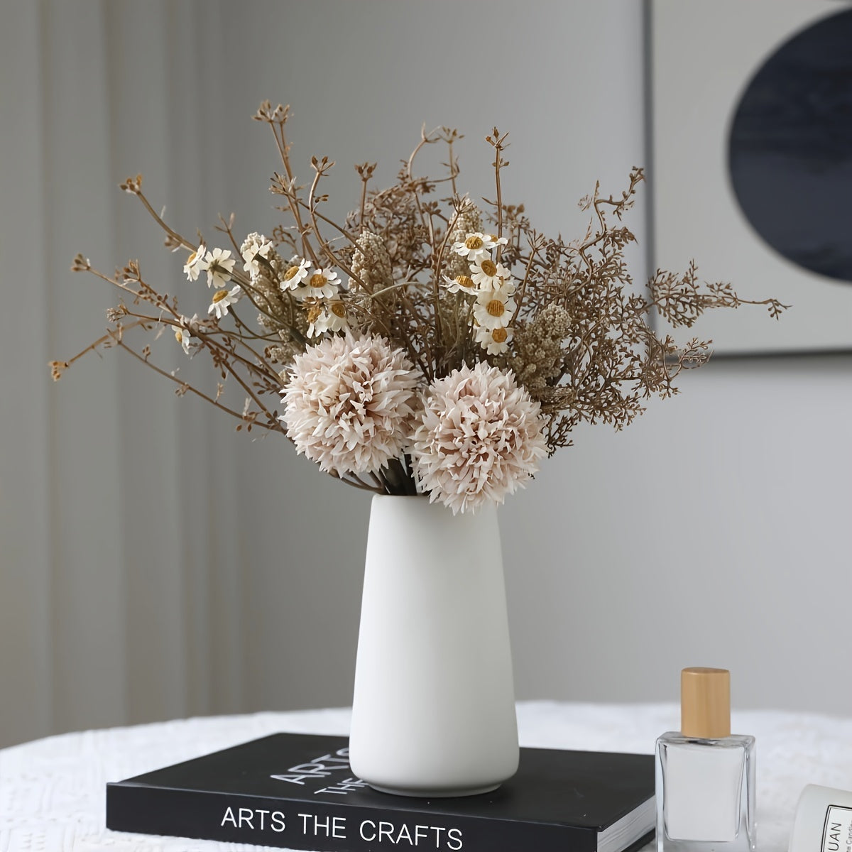 Single Chrysanthemum Flower Bouquet for Home Office Wedding Decor