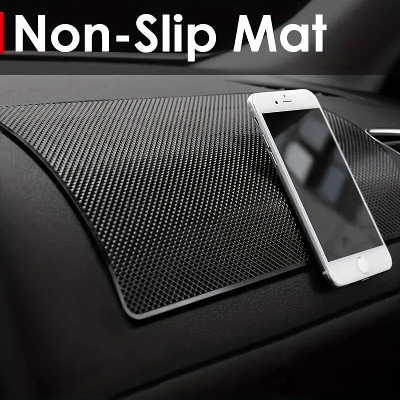 Black Silicone Dashboard Mat for Car Non-Slip Heat-Resistant Washable