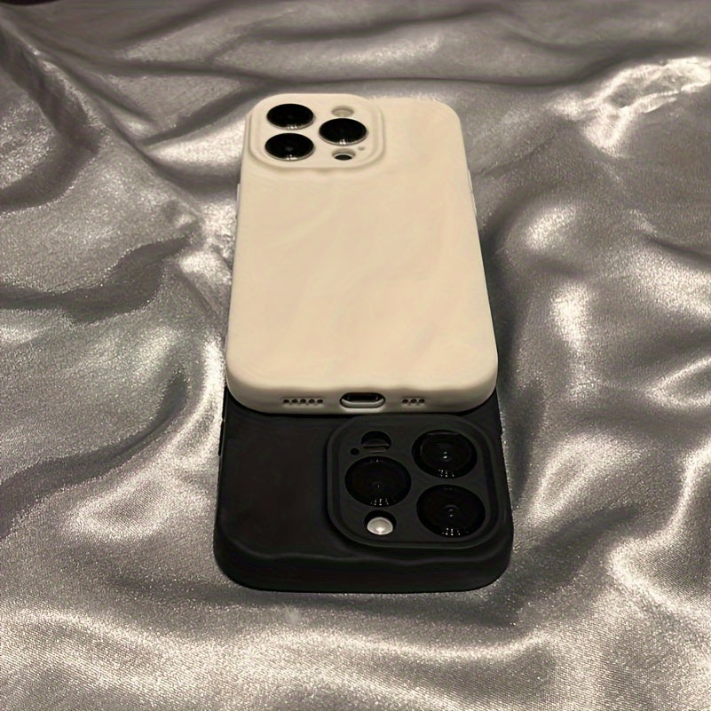 Ruched Folding Phone Case for iPhone Shockproof TPU Candy Color Protection