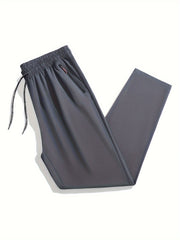 Men's Breathable Quick-Dry Joggers with Zipper Pockets and Drawstring Lightweight Sports Pants